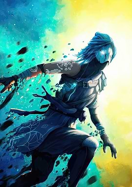 Masked Warrior Digital Art