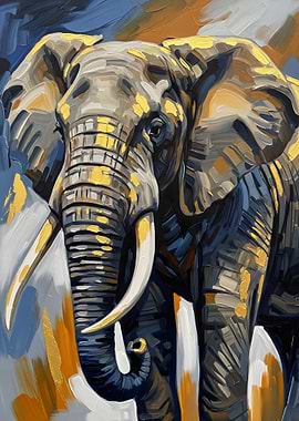 Abstract Elephant Painting
