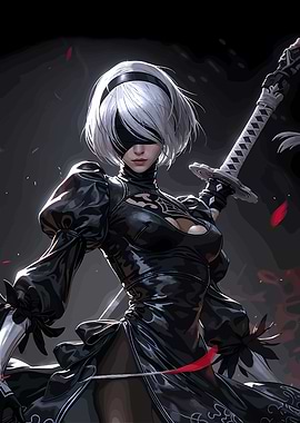 2B Nier Automata Art