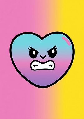 Angry Heart Cartoon
