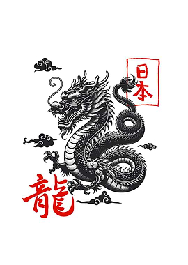 Japanese Dragon Illustration