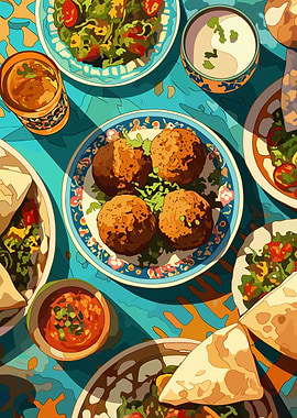 Middle Eastern Feast Still Life