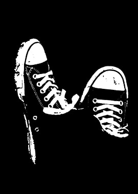 Black and White Converse Shoes