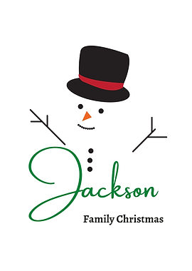 Jackson Family Christmas Snowman
