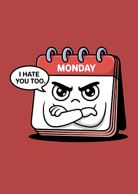 Monday Hates You Too Funny Calendar