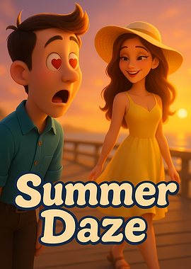 Summer Daze Cartoon Couple