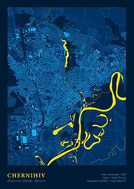 Chernihiv, Ukraine City Map