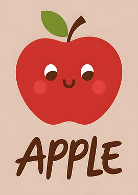Cute Apple Illustration