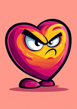 Angry Heart Cartoon
