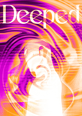 Abstract Figure with Swirling Background