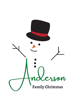 Anderson Family Christmas Snowman