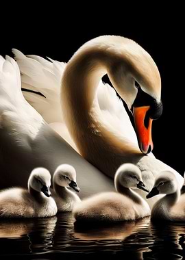 Swan Family Portrait