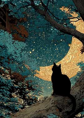 Black Cat Guardian of the Night