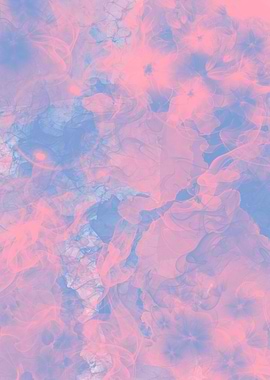 Abstract Pink and Blue Swirls