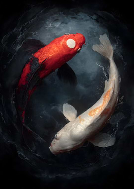 Koi Fish Yin Yang