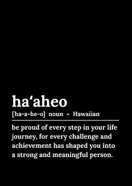 Ha'aheo: Hawaiian Word Definition