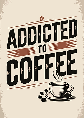 Addicted to Coffee Graphic Design