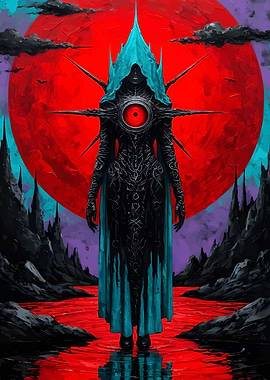 Dark Figure with Red Eye