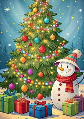 Christmas Tree Snowman