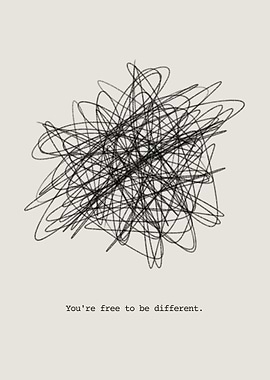 Abstract Scribble Art