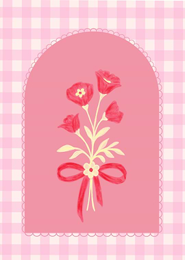 cottagecore pink wall art