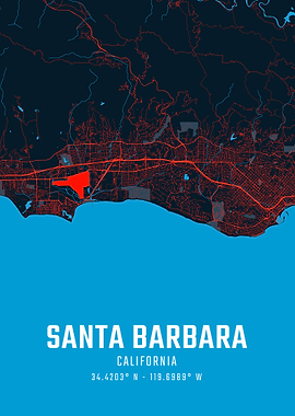 Santa Barbara City Map