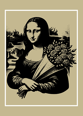 Mona Lisa with Roses