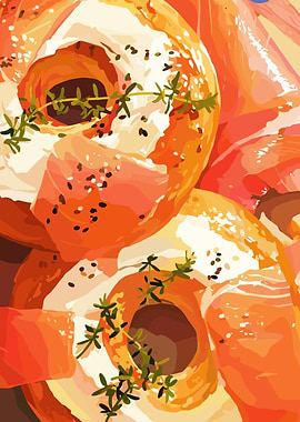 Bagels with Salmon and Cream Cheese