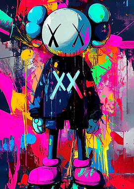 KAWS Inspired Graffiti Art