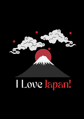 I Love Japan Mount Fuji Art