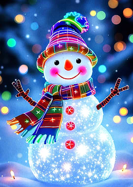 Festive Glowing Snowman
