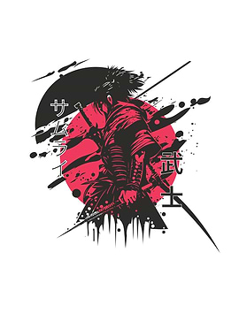 Samurai Warrior Graphic Art