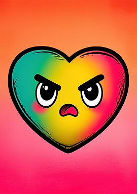 Colorful Angry Heart