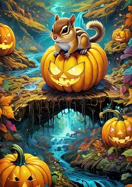 Chipmunk Halloween Pumpkin