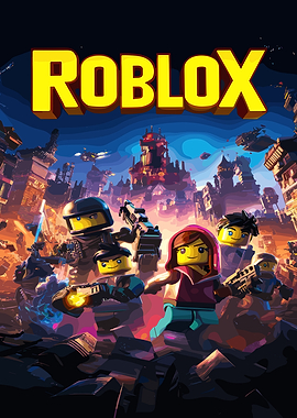 Roblox Lego-Style Action Scene