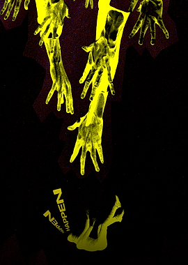 Falling Hands Abstract Art