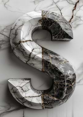 Marble Letter S