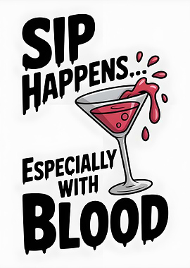 Sip Happens Especially With Blood