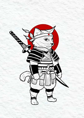 Samurai Cat Warrior