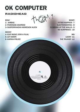 OK Computer Vinyl Poster