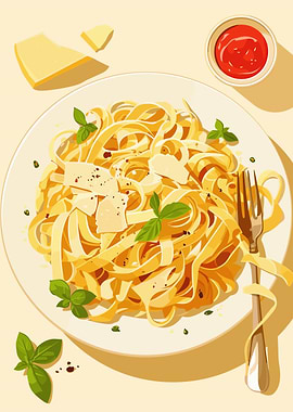 Pasta with Parmesan and Tomato Sauce