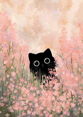 Black Cat Flower Field