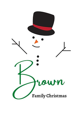Brown Family Christmas Snowman