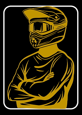 Motocross Rider Illustration
