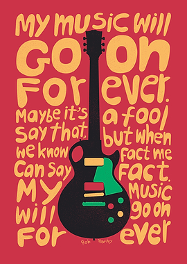 Bob Marley Music Forever Art