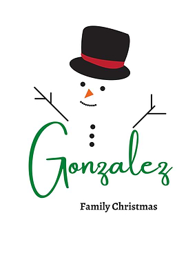 Gonzalez Family Christmas Snowman