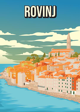 Rovinj Croatia Travel Poster