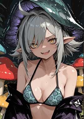 Mushroom Girl in Bikini