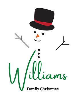 Williams Family Christmas Snowman