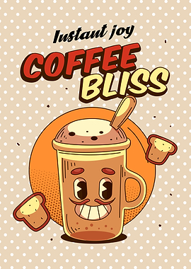 Instant joy, Coffee bliss cartoon